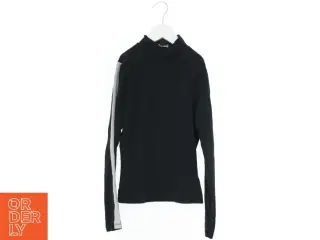 Langærmet sort bluse med striber fra Monki (str. XS)