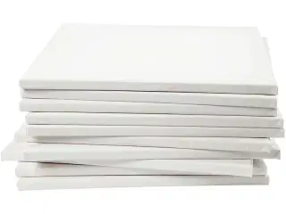 Malerlærred, D: 1,6 cm, str. 40x40 cm, 280 g, hvid, 40stk./ 1 pk.