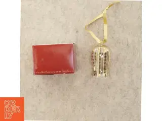 Julepynt, Golden Christmas glasklokke fra Holmegaard (str. 9 x 7 cm)