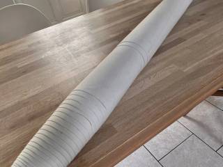 Stof lysegråt 8,5 m X 1,5 m