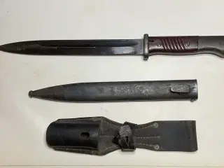 Gammel tysk K98 bajonet fra 2. Verdenskrig