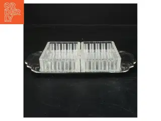 Glas skålesæt med bakke (str. 23x15 cm)