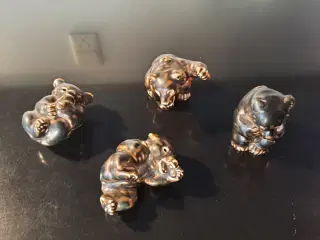 Figurer bjørne kongeligt porcelæn