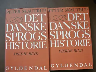 det danske sprogs historie 1-5, af peter skautrup,