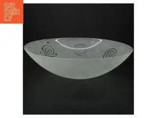 Glasfad med spiralmønster (str. 33 cm)
