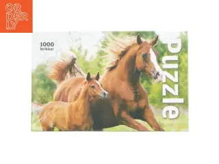 Puslespil med heste motiv fra 1play (str. 1000 brikker 50x70 cm)