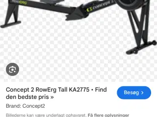 Romaskine Concept2 høj model