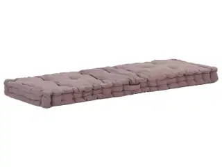 Hynde til pallesofa 120x40x7 cm bomuld gråbrun