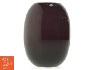 Mørk vase i glas (str. 20x14 cm)