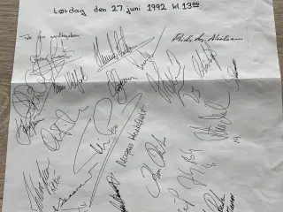 Autografer EM holdet 1992 - kopi