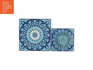 Mosaik plader (2 stk) (str. 15 x 15 og 11 x 11 cm)
