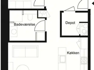 97 m2 lejlighed med altan/terrasse, København S, København