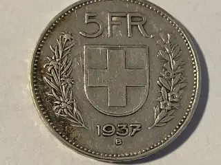5 Francs 1937 B Switzerland