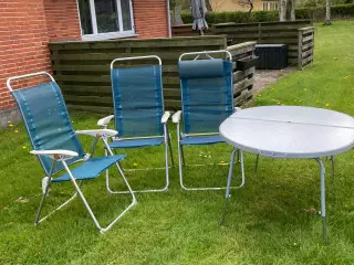 Lallamann bord og 3 stole