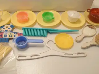 Stor mængde vintage dukke plastik  stel mm.
