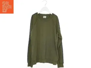 Casual grøn sweatshirt med stribe detaljer fra Mads Nørgaard (str. 164)