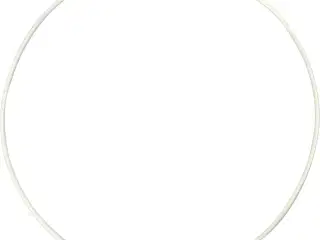 Metalring, diam. 20 cm, tykkelse 3 mm, hvid, 5stk./ 1 pk.