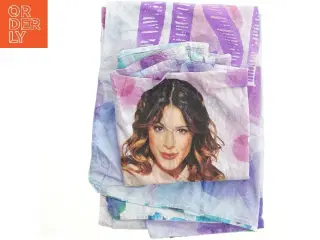 Violetta sengetøj med farvet tryk (str. 64x55&130x190 cm)