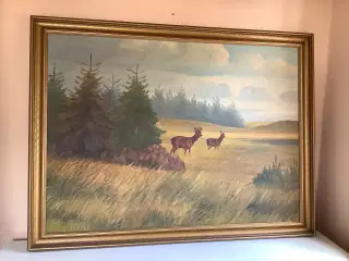 Maleri med jagtbillede