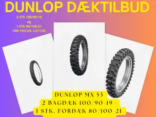 Dunlop Geomax MX 53 - 2 stk. bagdæk og 1 fordæk