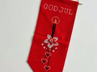 Broderet klokkestreng, rød