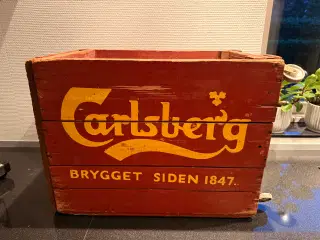Orginal Carlsberg træ ølkasse