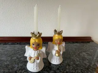 2 englelysestager fra 1970'erne