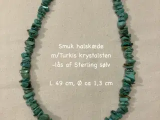 Smuk Turkis krystal halskæde