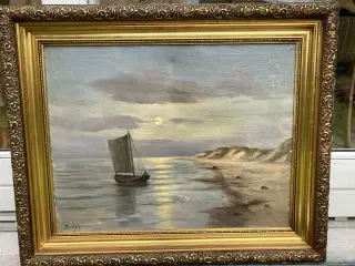 Oliemalerrier med antikke rammer