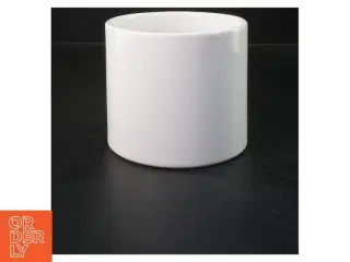 Hvid keramisk potte (str. Ø 12 cm)