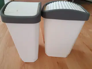 Affaldsspande med vippelåg 2 stk.