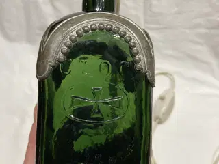 Bordlampe glas tin