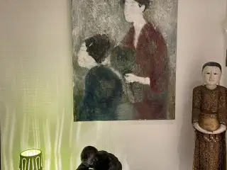 Kinesisk maleri samt Buddha 