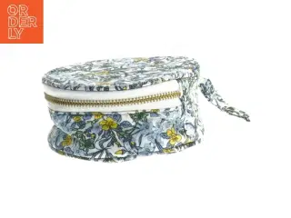 Blomstret smykkepose fra Søstrene Grene (str. Ø 11 cm)