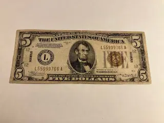 5 Dollar Hawaii 1934 A