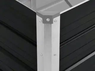 Hævet plantekasse 160x40x45 cm galvaniseret stål antracitgrå