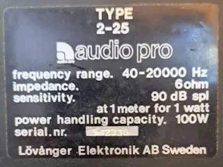 Højtalere 100W Audio pro