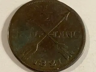 1/2 Skilling 1821 Sverige