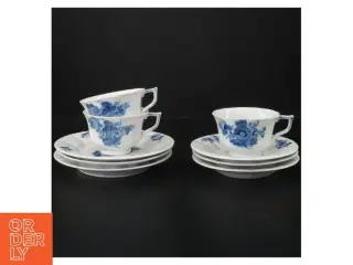Blå Blomst Kantet, Kaffekop 3 sæt nr 8608, Royal Copenhagen