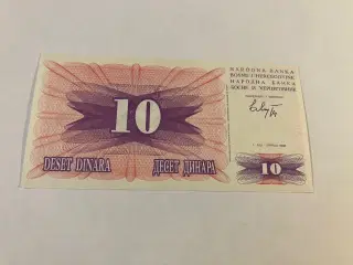 10 Dinara Bosnia and Herzegovina 1992