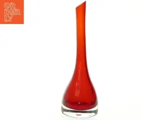 Rød glasvase (str. H. 30 cm)