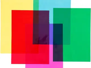 Farvet Cellofan i Ark - 5 sæt á 20 stk.