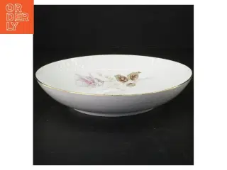 Blomsterdekoreret porcelænsskål fra Edelstein (str. 22 cm)