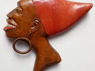Afrikansk Træreliefhoved 