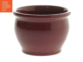 Lille burgundy keramik pot (str. Ø 8 cm længde 6 cm)
