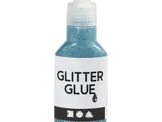 Glitterlim, lyseblå, 25ml/ 1 fl.