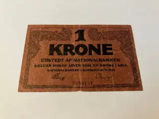 1 Krone Rød 1914