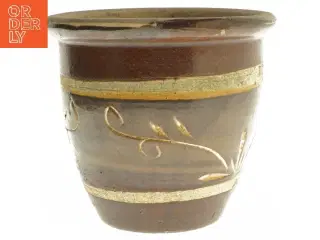 Lerkrukke med dekorative mønstre (str. 17x20 cm)