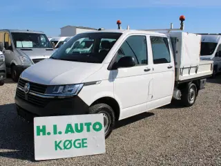 VW Transporter 2,0 TDi 150 Mandskabsvogn m/lad