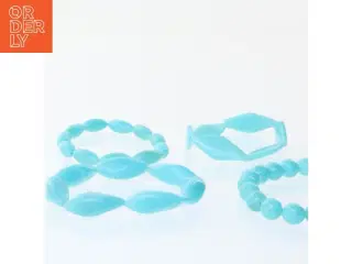 4 turkis armbånd (str. Ø 8,5 cm)